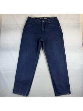 Vintage 90s Anchor Blue Loose Jeans Mens 38x32 Blue Dark Wash Skater Denim